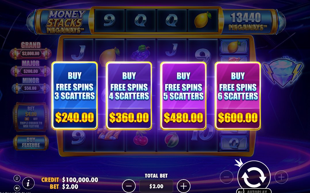 Money Spins med varm guldton och lådrutnät