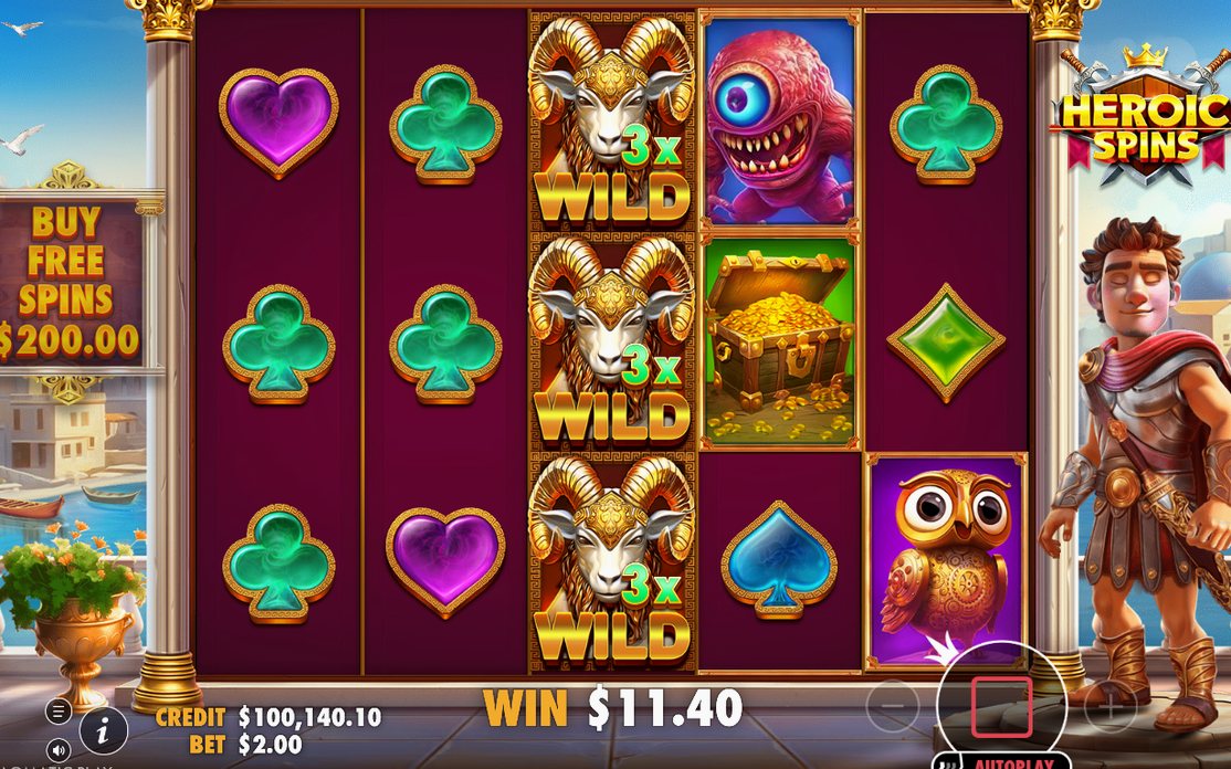 Base Game med Expanding WILD på hjul 2 till 4