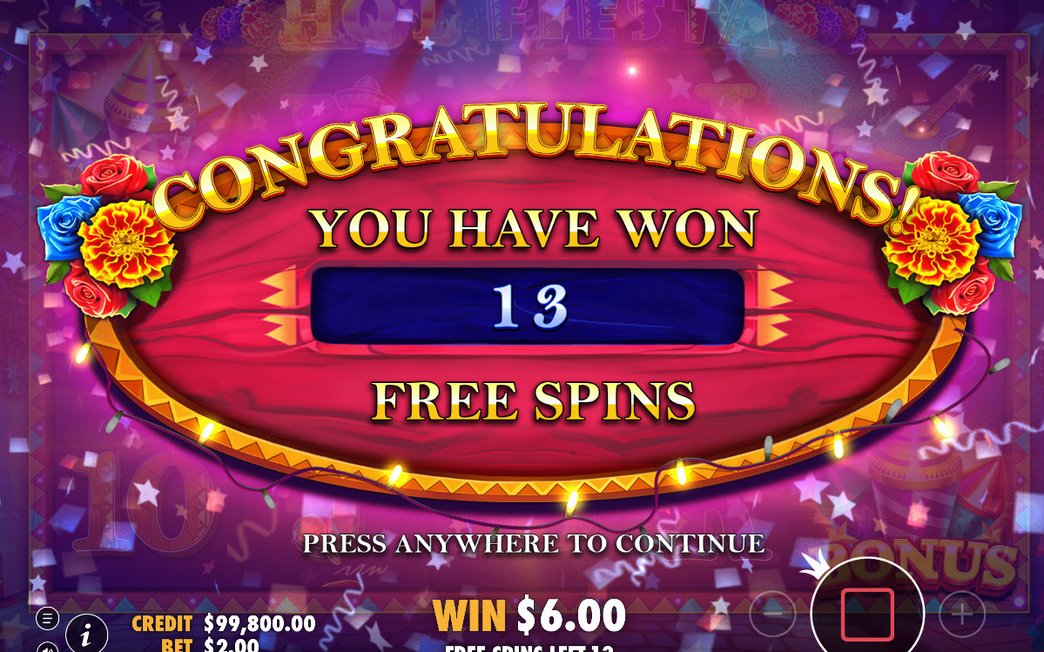 Free Spins: 3x3 pinatas visar antalet snurr